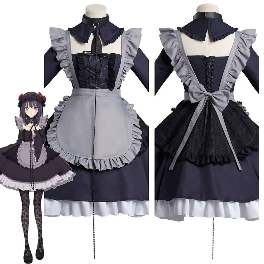 Anime My Dress Up Darling Marin Kitagawa Costume Cosplay Kimono Lolita Abiti da cameriera Abito di carnevale di Halloween