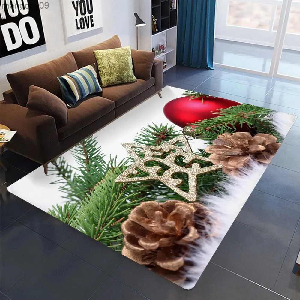 Christmas Decorations Christmas Tree Biscuit Kitchen Dining Room Fireplace Floor Mat Carpet Durable Christmas Home Decorative Floor Carpet