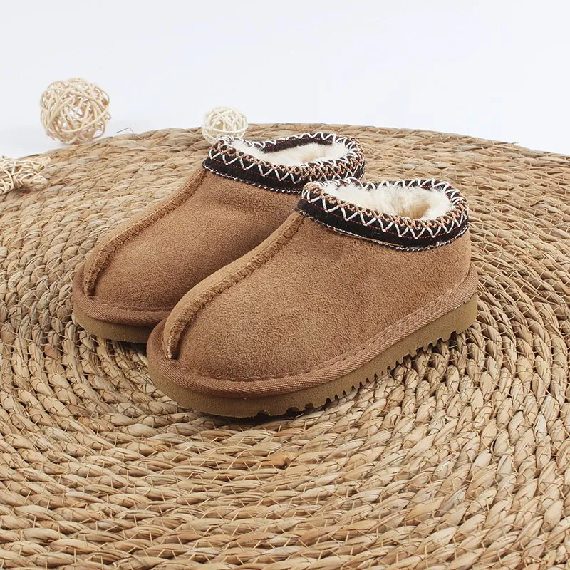 Tasman Slippers Toddler Plush Slide Australia Snow Children Shoes Winter Kids Boots Classic Mini Boot Baby Fur Booty_voghion.com