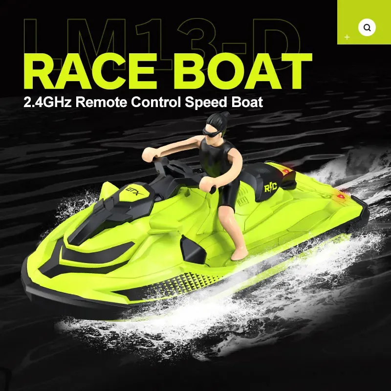 ElectricRC Boats RC Boat Bateau à moteur à grande vitesse étanche 24G Bateau de course radiocommandé Jouets de hors-bord électrique pour adultes et enfants 231010