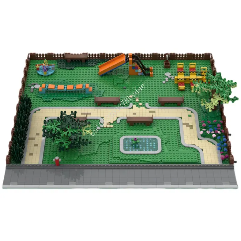 Transformation Toys Robots 1158pcs Zastosowane MOC MOC MIDULAR MIFIG Skala Park Street View Model Building Building Bricks Birth Birthday Gift 231010