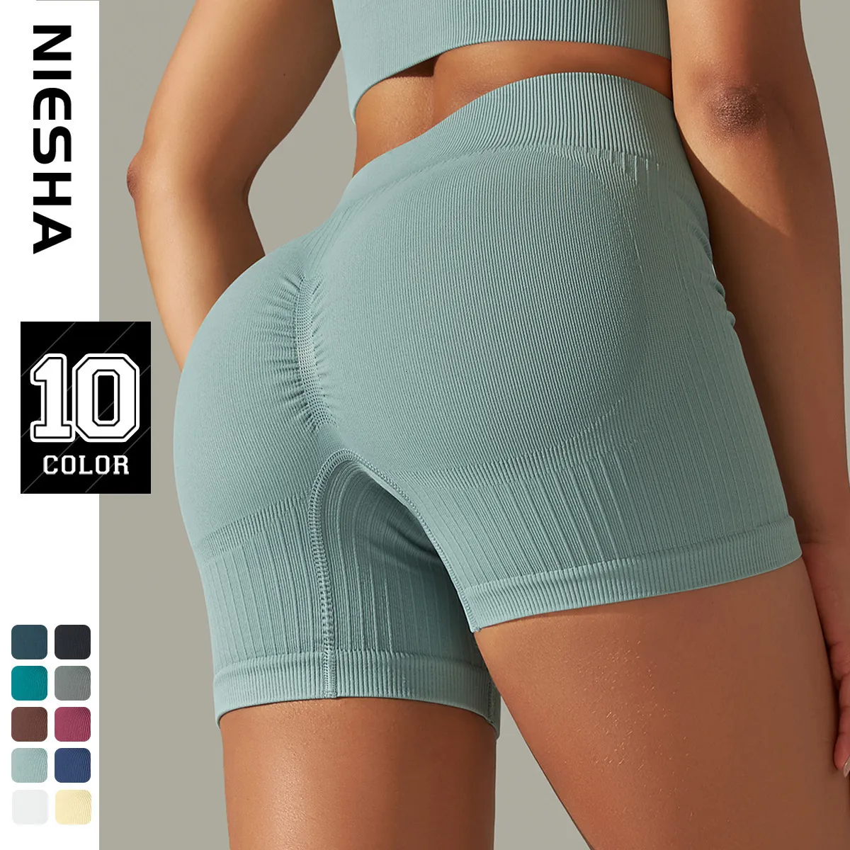 Yoga roupa sexy scrunch ginásio shorts mulheres barriga controle sportswear fêmea sem costura cintura alta tubarão treino push up esporte calças para fitness 230526