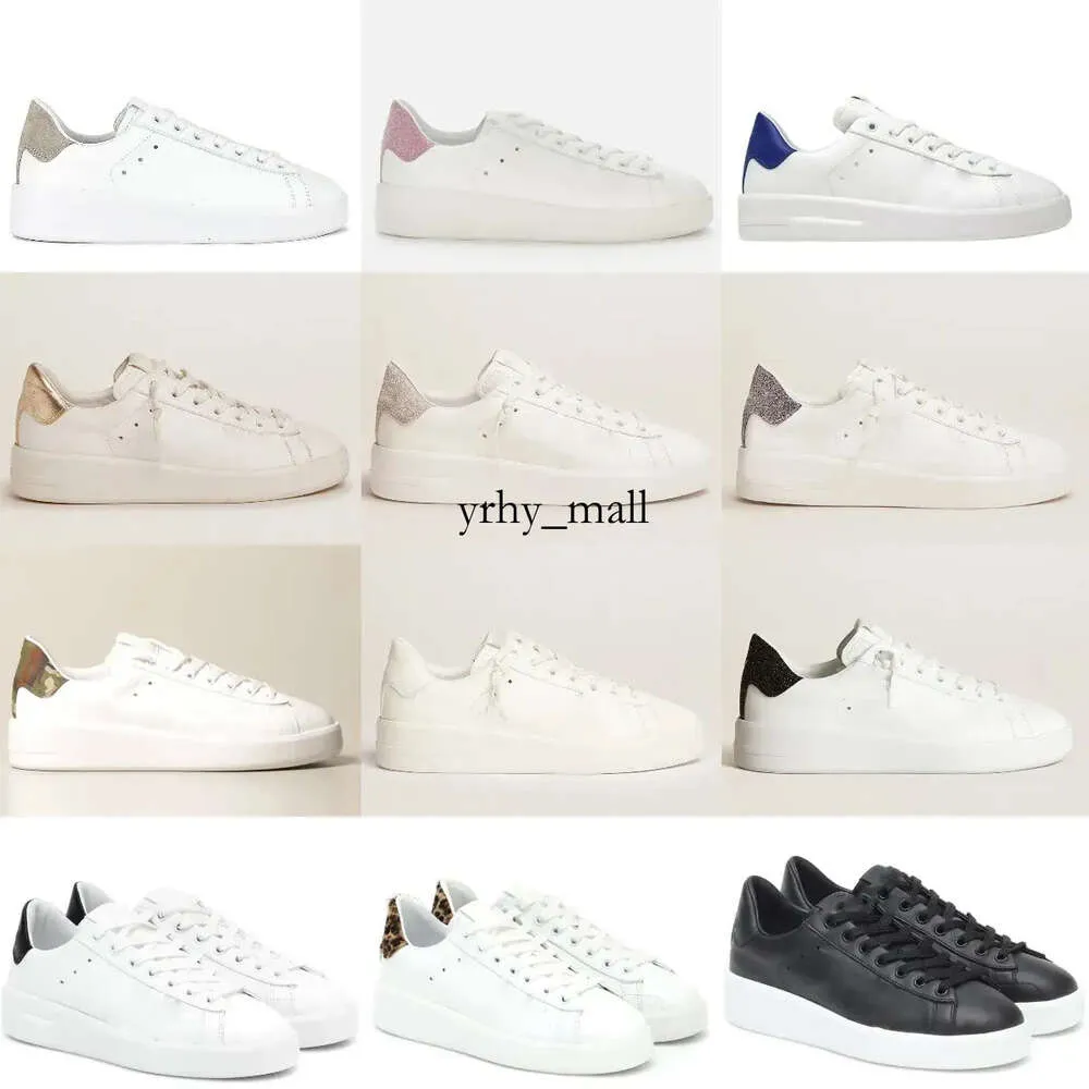Italy Brand Designer Star Sneakers Pure Star Sneakers Brand Purestar Shoe Designer Women Shoe Glitter Gold Sier Tail Sequin White Leather Customized Shoes