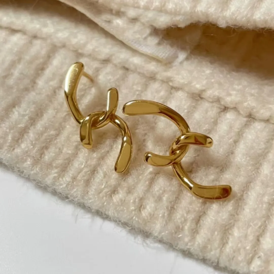 Het försäljning fransk högkvalitativ hypoallergen retro fin djärva bock droppe örhängen guld pläterad för lilla flicka kvinnor mode smycken