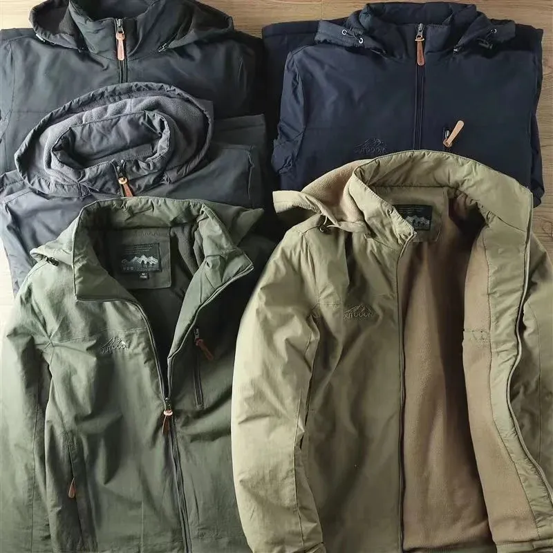 Chaquetas para hombres Invierno grueso cálido militar chaqueta de lana hombres al aire libre impermeable a prueba de viento térmico parkas abrigo casual bombardero vuelo ejército ropa 231011