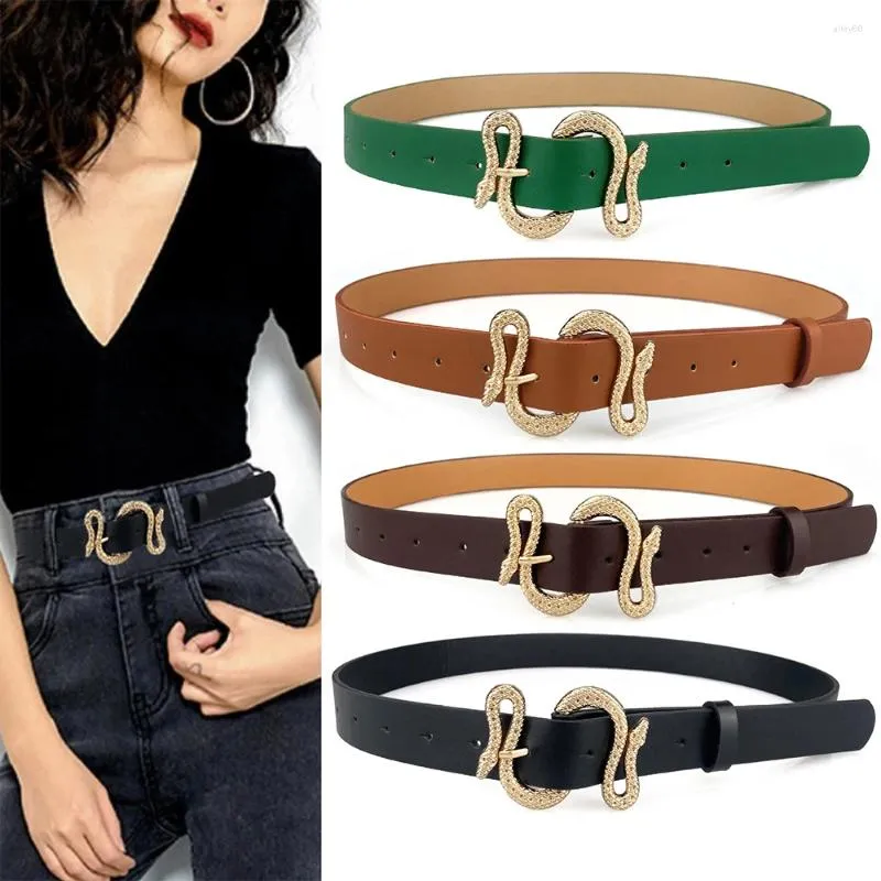Leather Adjustable Western Snake Buckle Belt $_57.JPG?set_id=880000500F main image 4