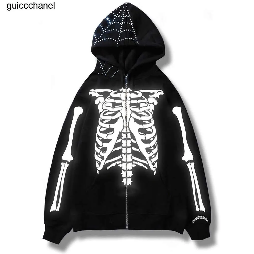 Felpa con cappuccio da uomo 23ss Halloween cranio y2k Spider Felpe con cappuccio stampa Young Hooded Designer Donna uomo Stampa Ricamo Grafica Felpe Pullover con cappuccio