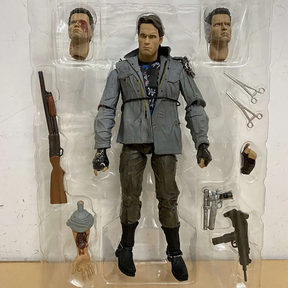 NECAフィギュアターミネーターSchwarzeneggerアクションフィギュア、T
