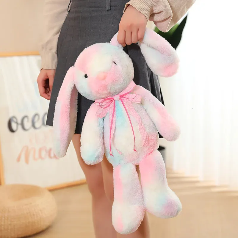 Poupées en peluche 30 42 60 cm mignon lapin jouet en peluche doux animal coloré lapin poupée bébé enfants jouets cadeau d'anniversaire cadeau de noël pour fille 231012