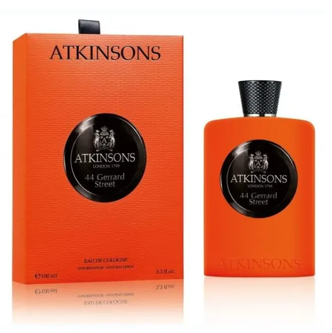 Atkinsons 44 Gerrard Street profumo 100ml uomini donne fragranze eau de colonia da 3,3 once di lunga durata di lunga durata neutra unisex parfum spray di alta qualità