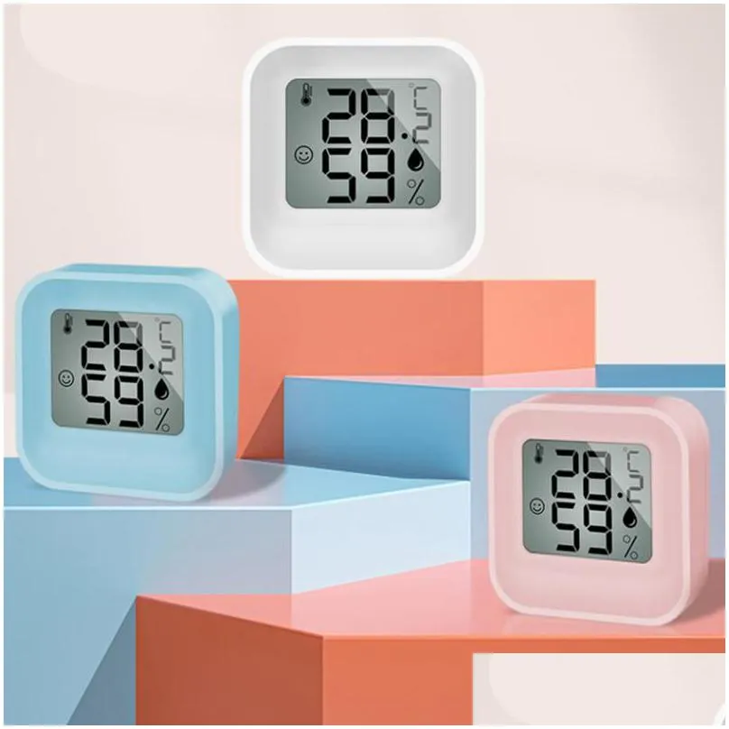 Thermomètres domestiques Mini LCD Thermomètre numérique Hygromètre Température électronique de la pièce intérieure Portable pour la livraison directe de cuisine Dh9Cu