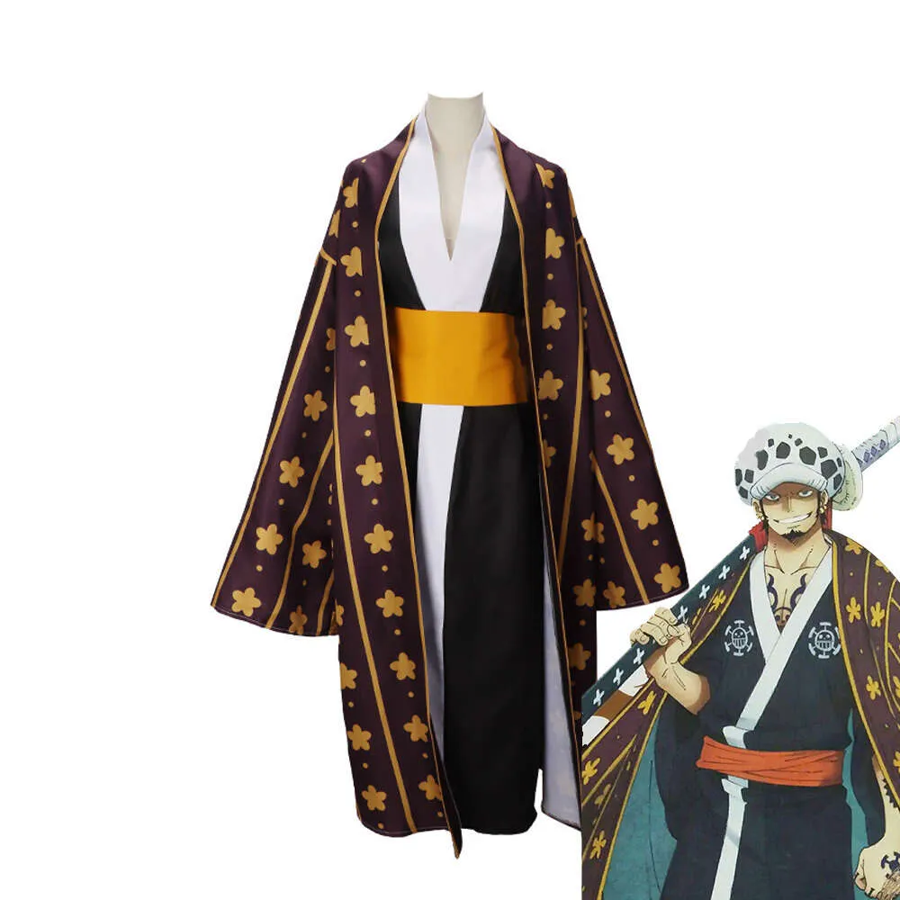 Law Dress Long One Piece One Piece Law Cosplay Cape
