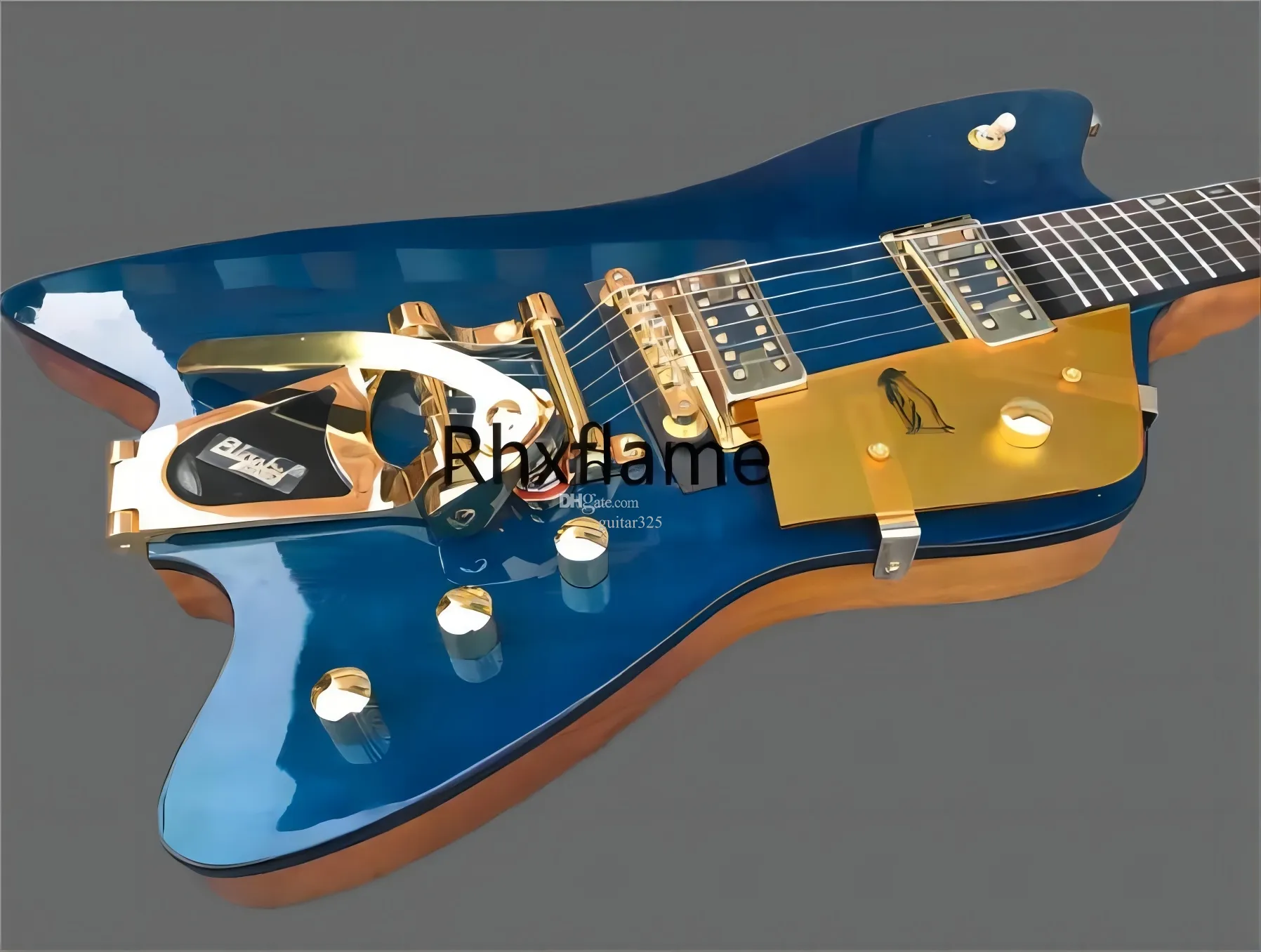 6199TW Billy Bo Jupiter Fire Thunderbird Western Orange Electric Guitar