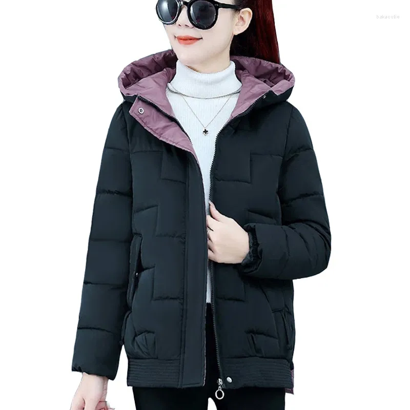 Trenchs de femmes manteaux 2023 hiver Parkas vestes en coton veste à capuche épaissir chaud rembourré femme vêtement d'extérieur Parka XXXL