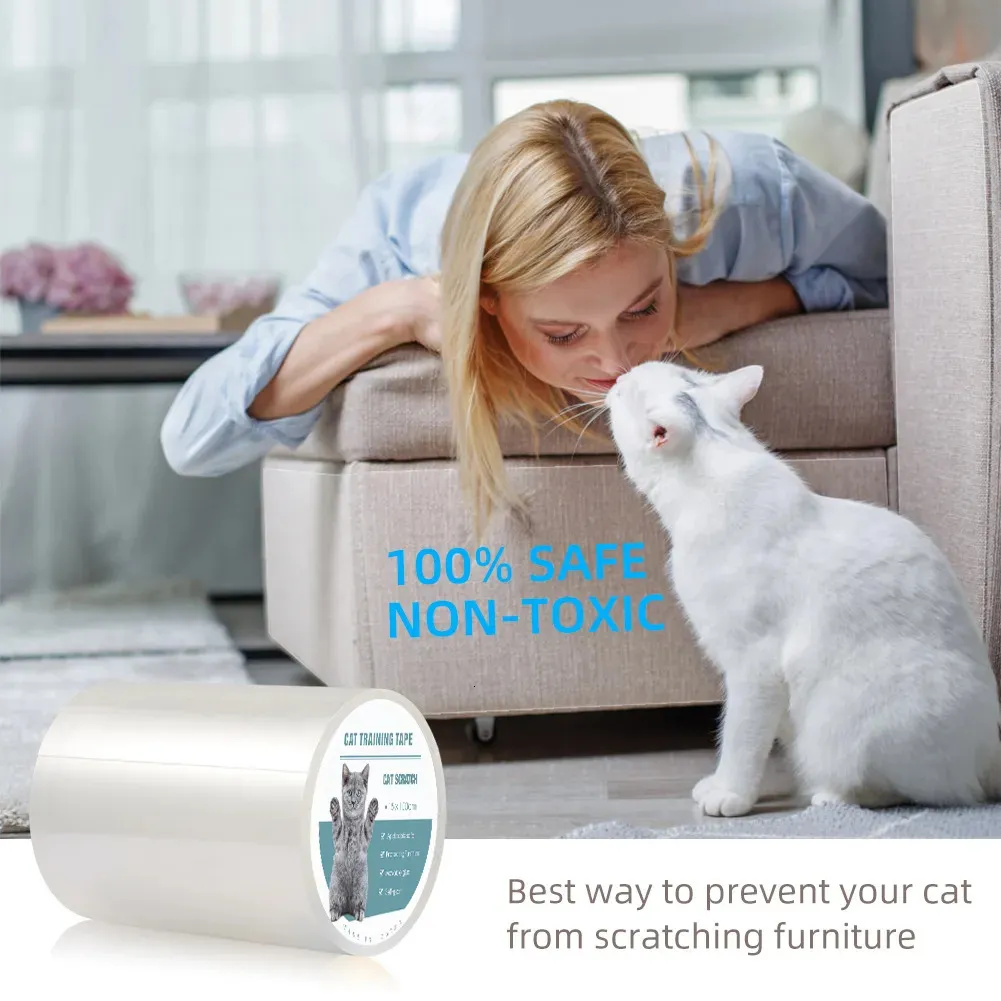 Scratch Resistant Furniture Protector Transparent Anti Scratch Tape for Sofas and Cats 15x200cm Clear