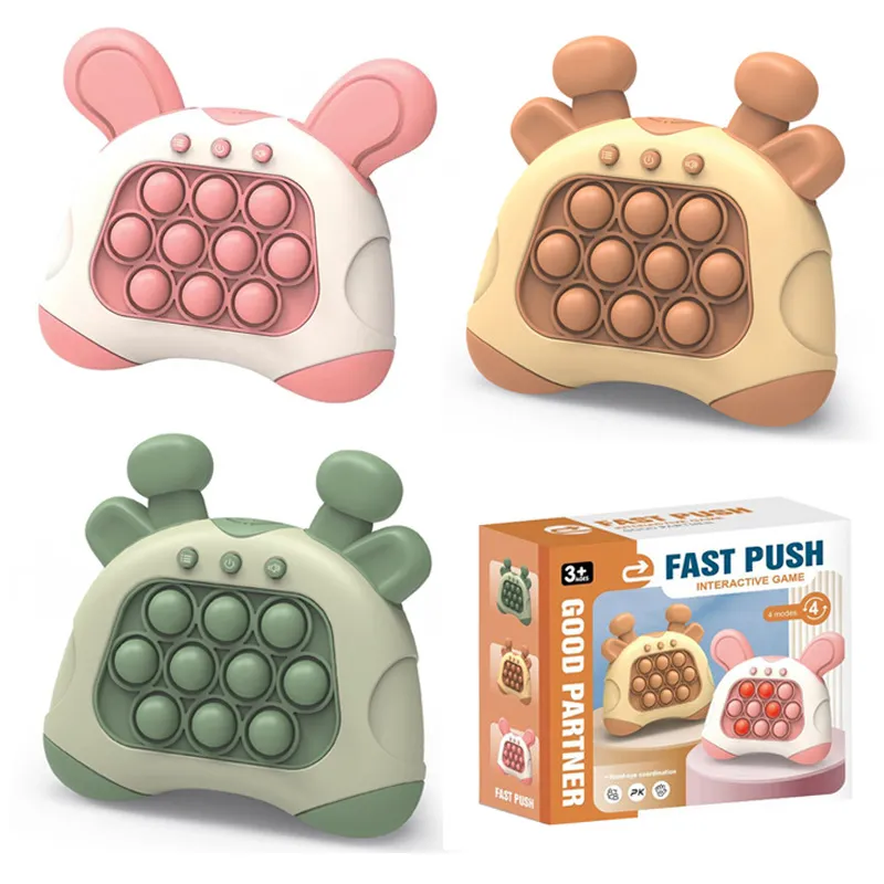 Rapid Push Puzzle Game Machine Light-Up Squeeze Sensory Toy Educatief Push Pop Bubble Toy voor kinderen tieners volwassenen