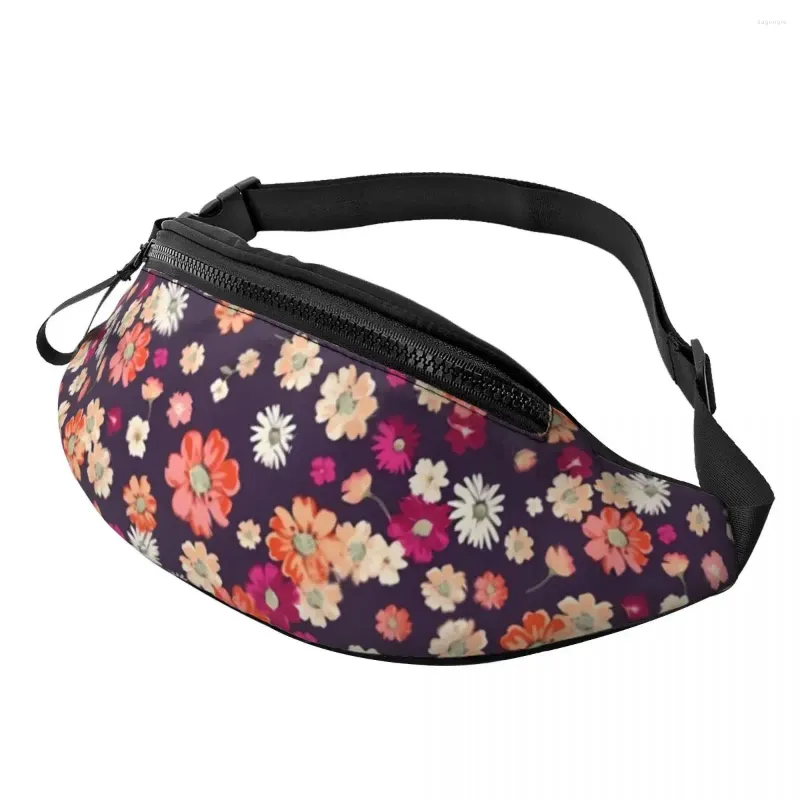 Sacos de cintura Ditsy Floral Bag Cute Flowers Print Poliéster Fashion Pack Masculino Viagem