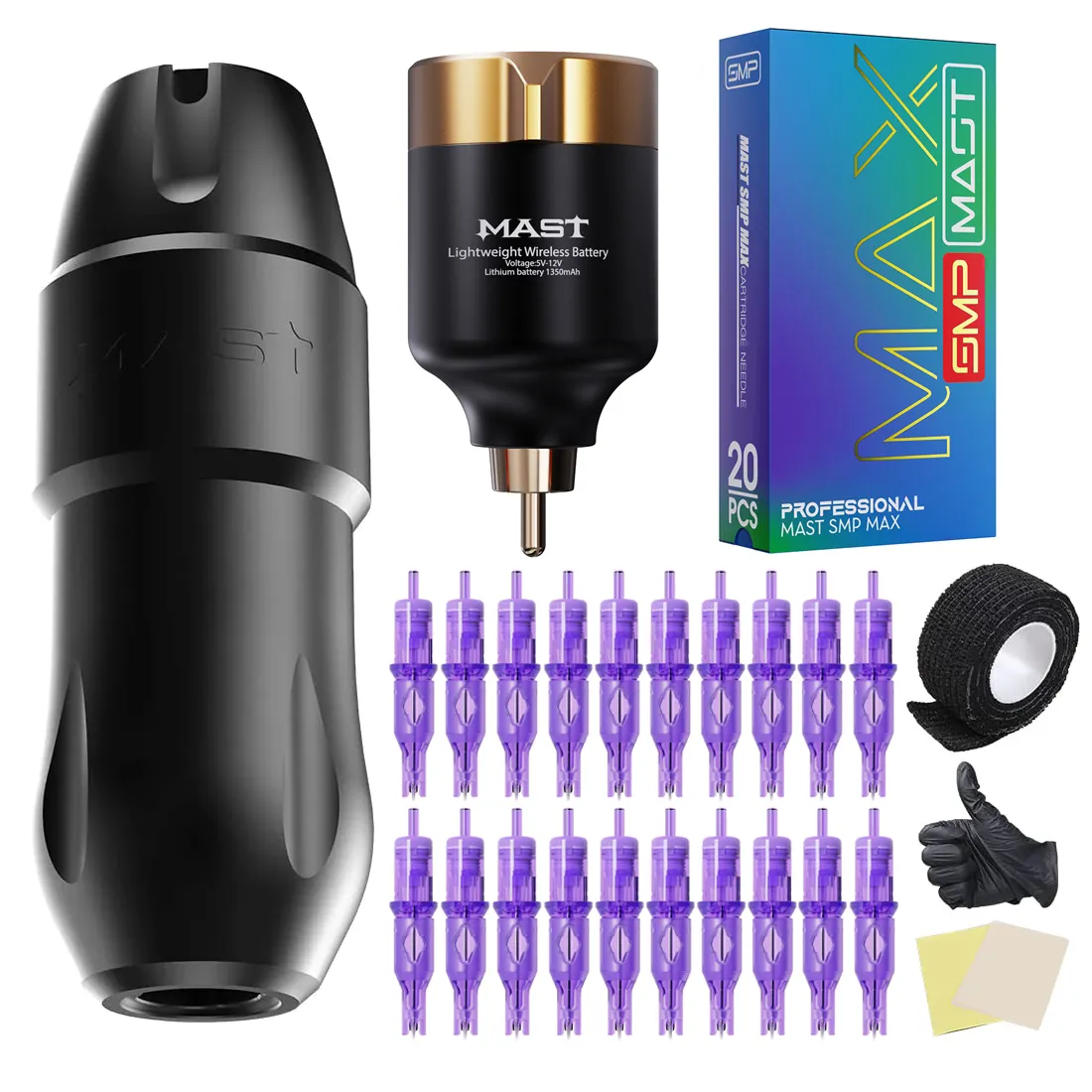 Mast Wireless Tattoo Kit Mast Tour Pro Plus Stift Maschine T1 Batterie Für PMU SMP Haar Tattoo TZ359-015