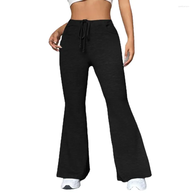 Pantalons pour femmes Femmes Casual Lounge Pantalons de survêtement Mince Yoga Joggers Taille haute Exercice d'entraînement Sport RunTrousers Cordon