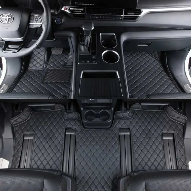 Zemin Paspasları Halılar Toyota Sienna için Özel Araba Zemin Paspasları 2021 2022 Yedi kişilik Arabalar Otomatik Halılar Halılar Aksesuarları Styling İç Ayrıntılar Parçalar Q231012