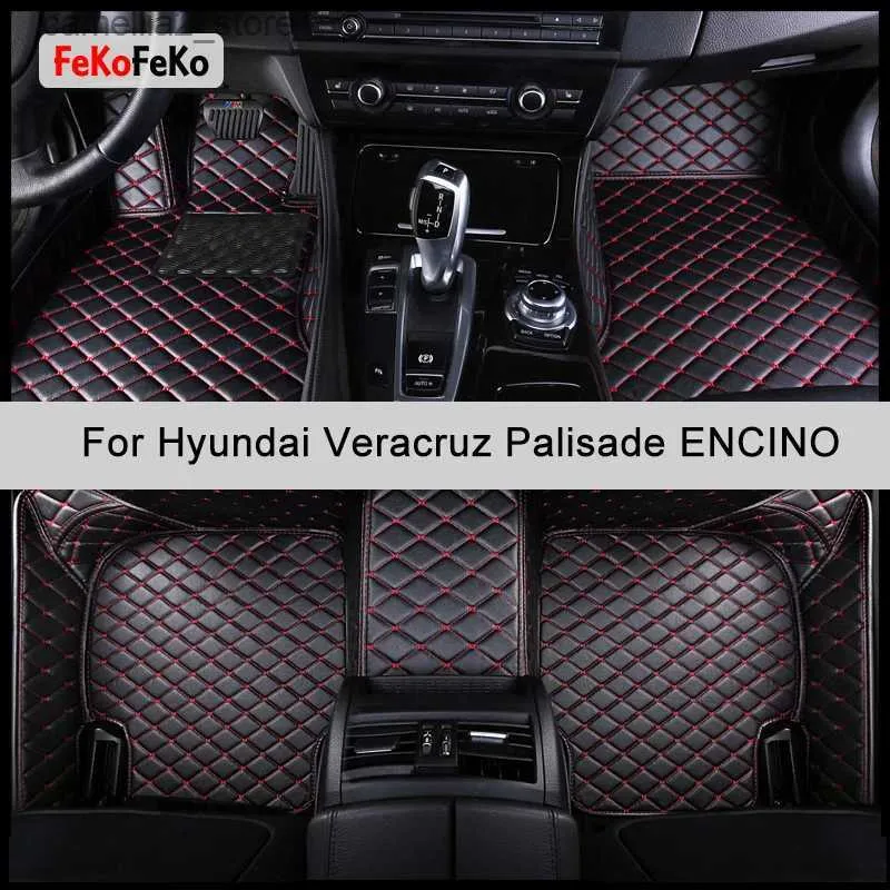 الحصير الأرضية سجاد Fekofeko مخصصات السيارة الحصير لهيونداي encino veracruz paliSade Auto Auto Carpet Q231012