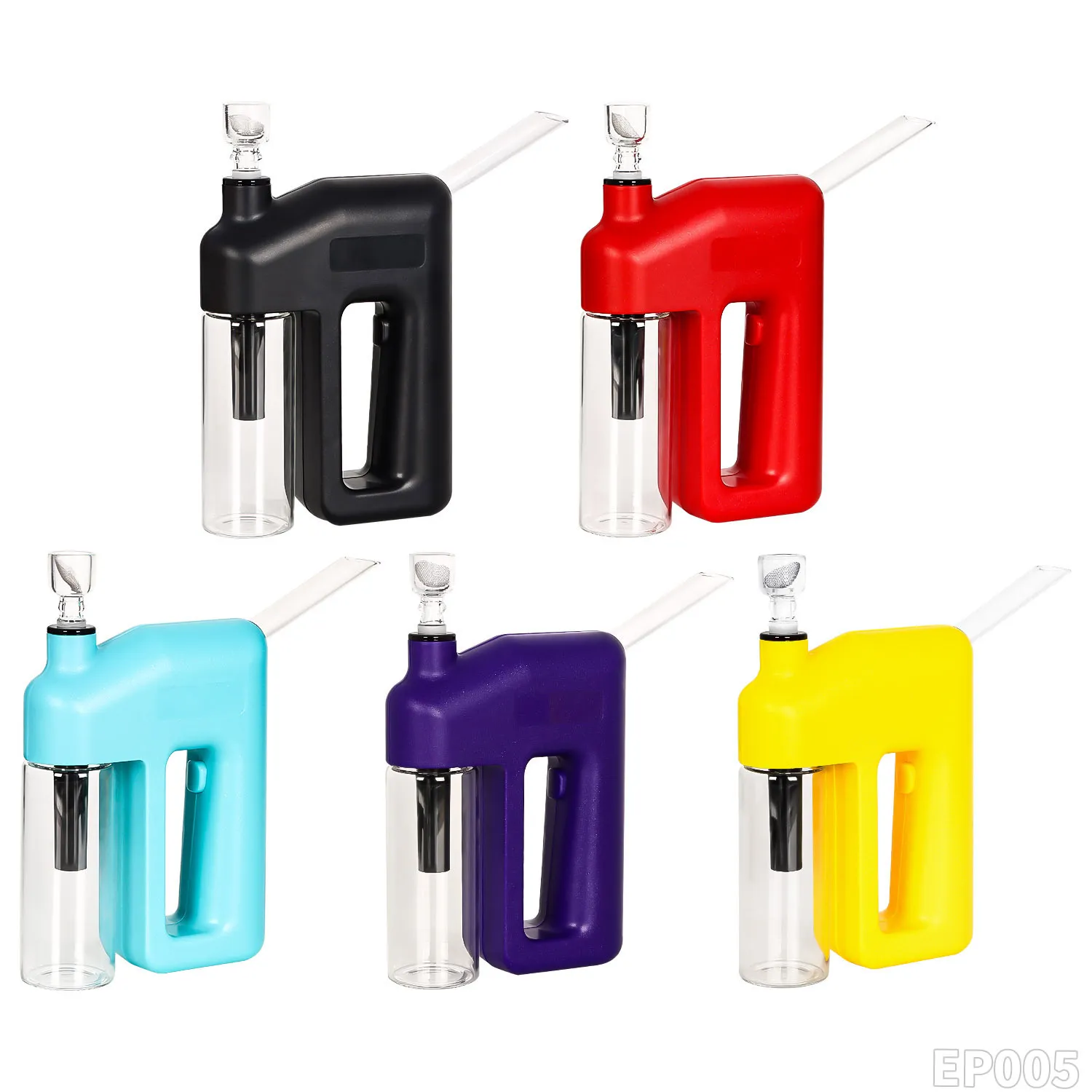 NOUVEAU Narguilé électrique Bongs en verre Tuyaux d'eau Portable Voyage en plastique + tuyau en verre bangs acryliques bouffée Accessoires pour fumer