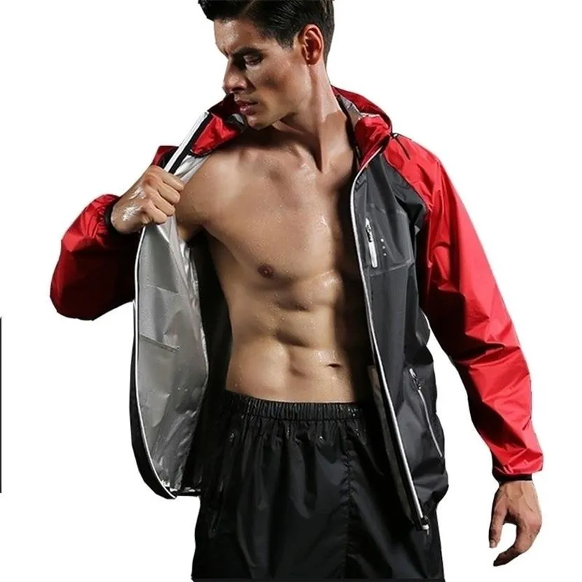 Esporte perda de peso suor sauna esportes terno conjunto ginásio das mulheres dos homens roupas esportivas andando jogging correndo roupas de treinamento de fitness 2011219r