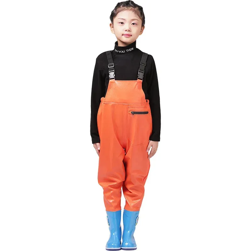 Boots Fishing Chest Waders with Boots for Kids Outdoor Activities Girls  Boys PVC Rain PantsWaterproof Bootfoot Max Foot 22cm8.65in 231012