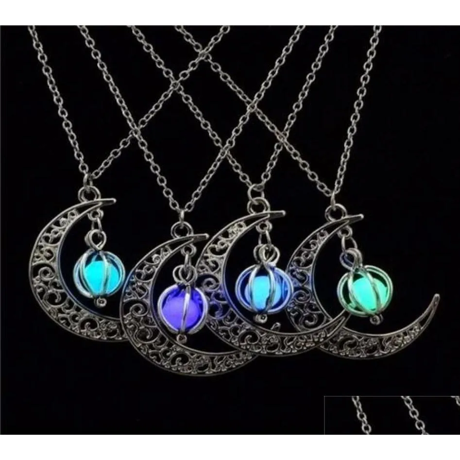 Colliers de pendentif brillent dans les colliers pendentifs sombres pour les femmes chaîne plaquée sier longue nuit de mode bijoux de mode gb651607069 bijoux n dhi7c
