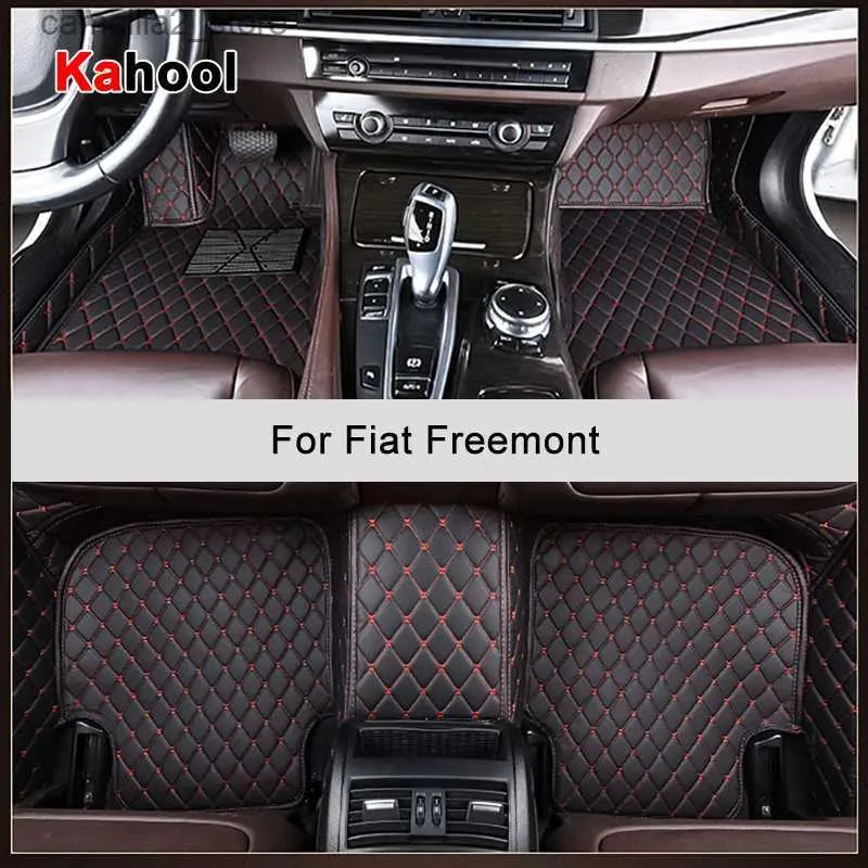 Golvmattor mattor Kahool Anpassade bilgolvmattor för Fiat Freemont Auto Accessories Foot Carpet Q231012