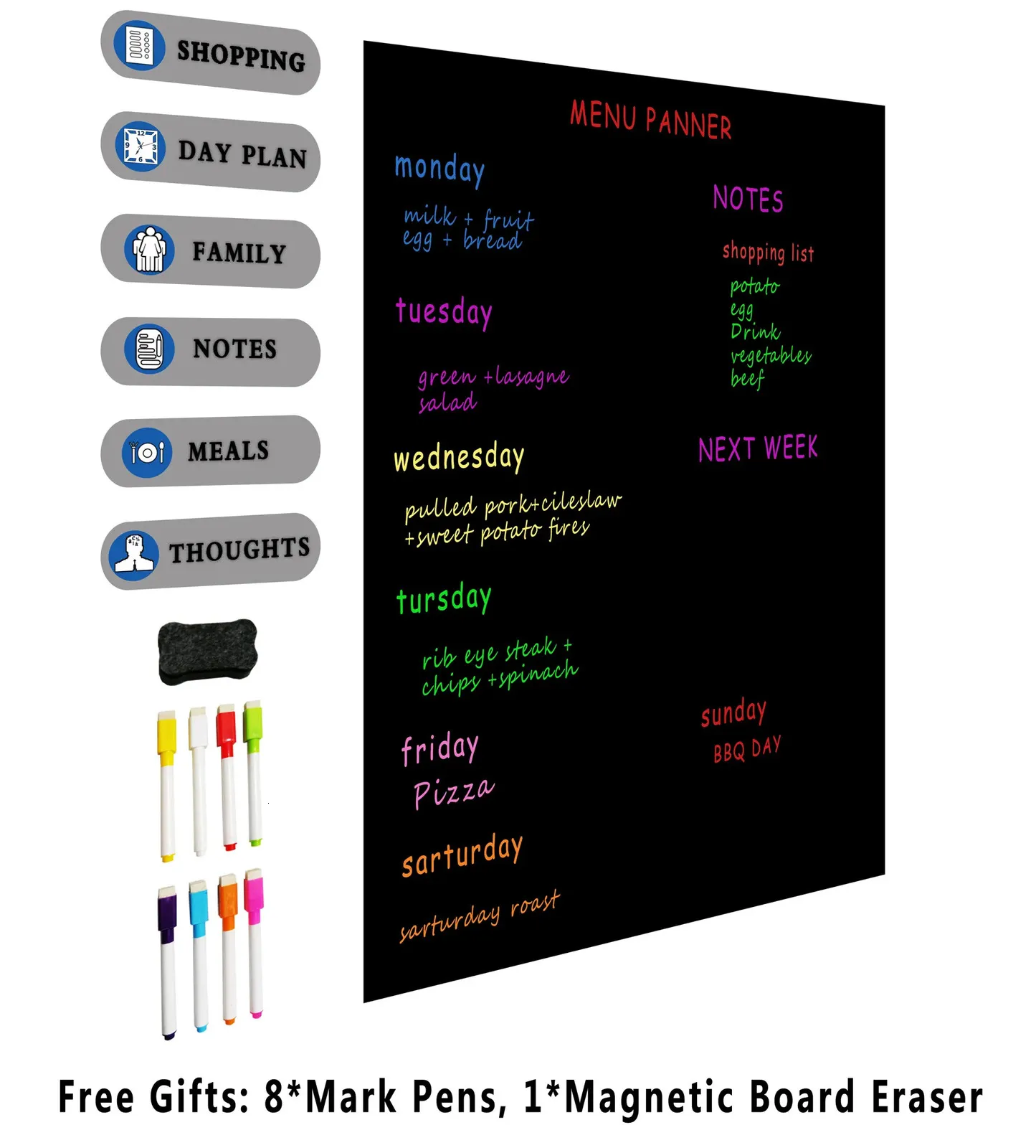 Whiteboards Magnetic A3 Planner Board Cozinha Flidel