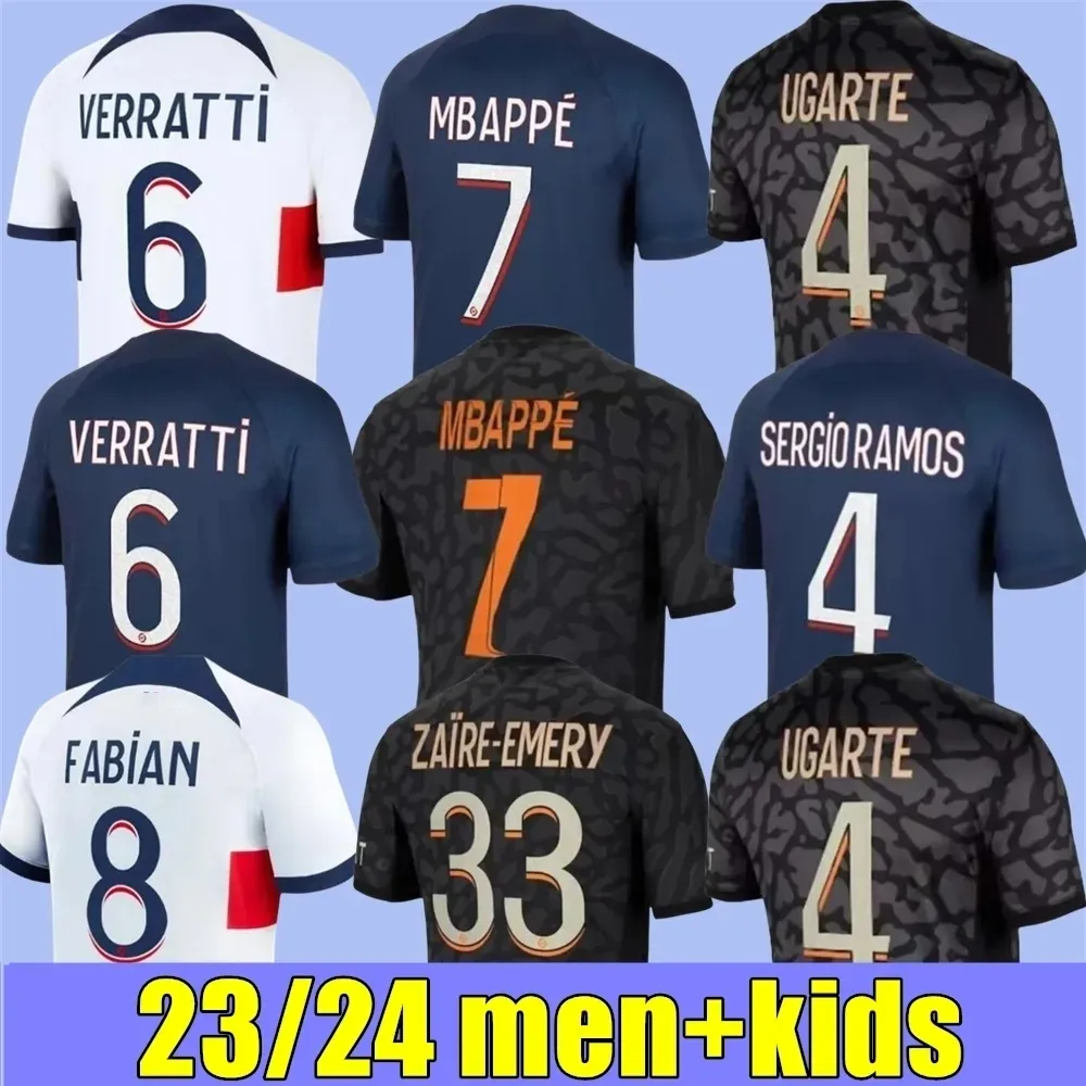 Paris Saint Kylian Mbappe 23 24 Germain Soccer Jersey Milan Skriniar ...