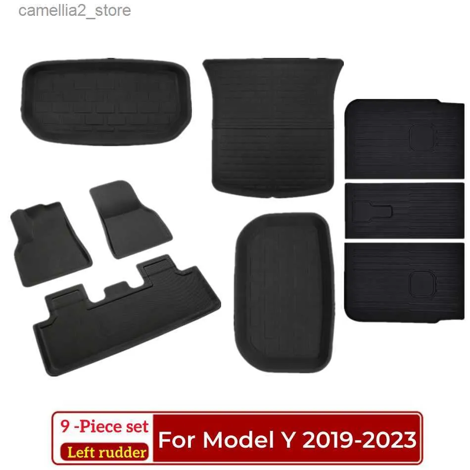 Custom All Weather Interlocking Rubber Mats Makro For Tesla Model Y And