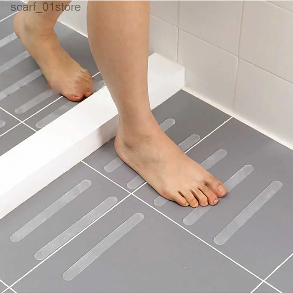 Non-Slip Bath Mats 6-9pcs Anti Slip Strips Transparent Shower Stickers Bath Safety Strips Non Slip Strips for Bathtubs Showers Stairs FloorsL231012