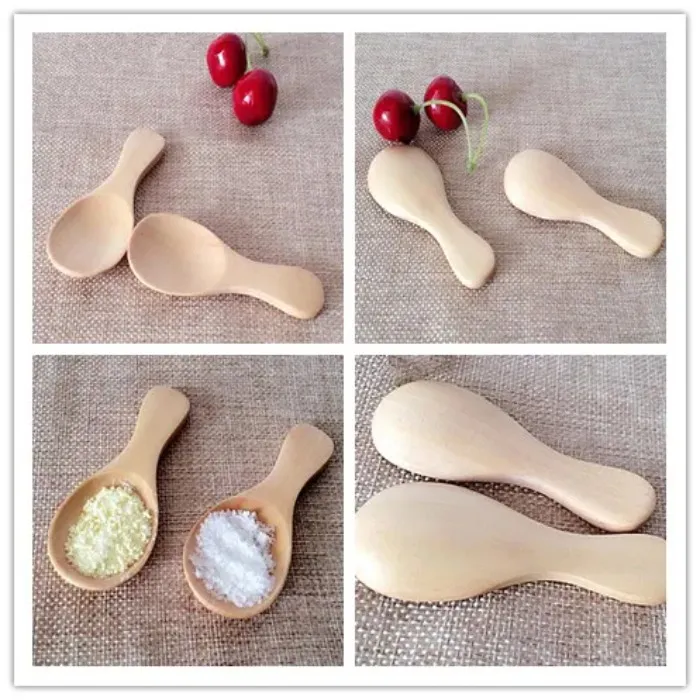 New Arrive Wooden Tea Spoon Creative Tableware Kusunoki Baby Milk Spoon Wood Dinnerware Coffee Spoon XB1