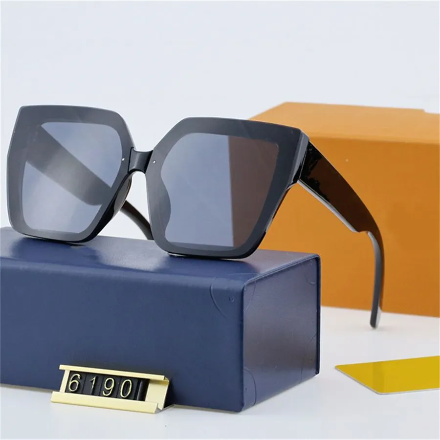 Designer solglasögon UV -resistenta utomhus solskade solglasögon med låda