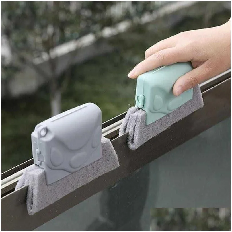 Rengöringsborstar Creative Window Groove Cloth Windows Slot Cleaner Clean Tool Drop Delivery Home Garden Housekee Organisation DHSJA