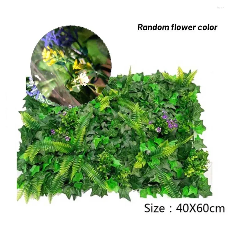 Flores decorativas 40 60cm 3d gramado artificial painel de parede quadrado plástico grama verde planta diy casamento pano de fundo decoração para casa