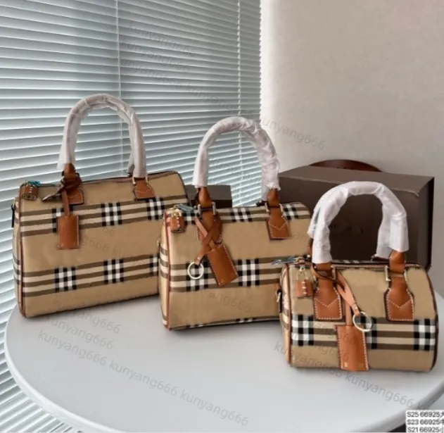 Bolsa xadrez grande capacidade sacola feminina bolsa de ombro patchwork cor lona couro genuíno ferrolho senhora crossbody sacos alça removível alça dupla