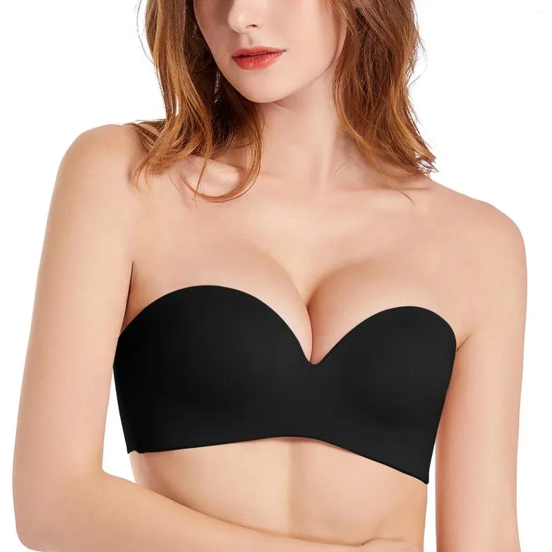 YBCG Multi Way Wireless Padded Push Up Bra Invisible Silicone