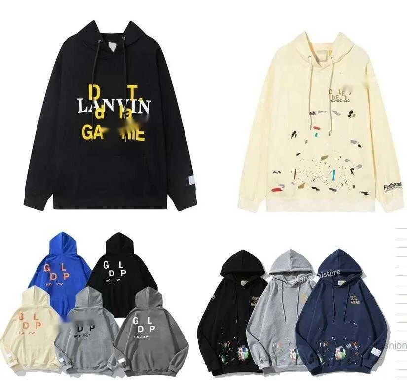 Sweats à capuche pour hommes Sweatshirts à capuche Galeries de créateurs Départements Gary Peint Graffiti Utilisé Lettres Imprimé Lâche Casual Mode Hommes Femmes Sweat à capuche YQA9