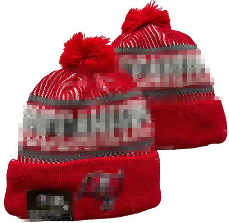 Buccaneer Tampa Bay Bobble Hats Baseball Ball Caps 2023-24 Projektant mody Bucket Hat Chunky Knit Faux PO Beanie