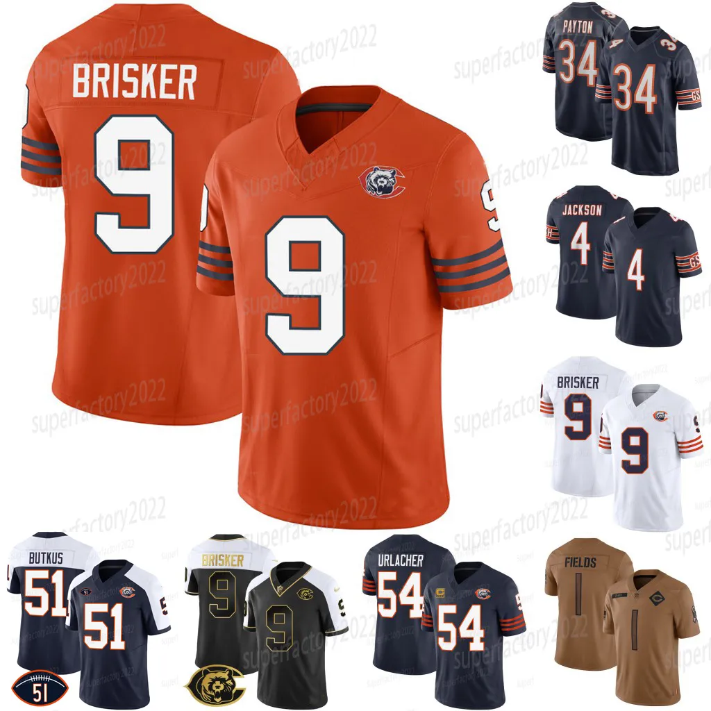 DJ Moore Justin Fields Bears Throwback Vapor Jersey Darnell Wright Walter Payton Jaquan Brisker Bears Darnell Mooney Cole Kmet Brian Urlacher Robert Tonyan Edmunds