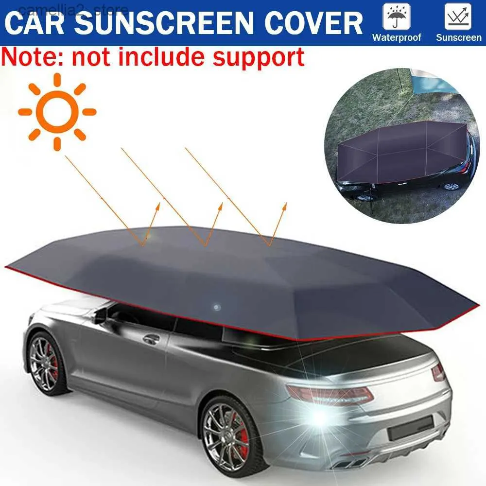 Bilskydd Bilparaply Awning Tält Auto Smart Isolated Cover UV Protection Outdoor Waterproof Folded Portable Canopy Cover Sun Shade Q231012