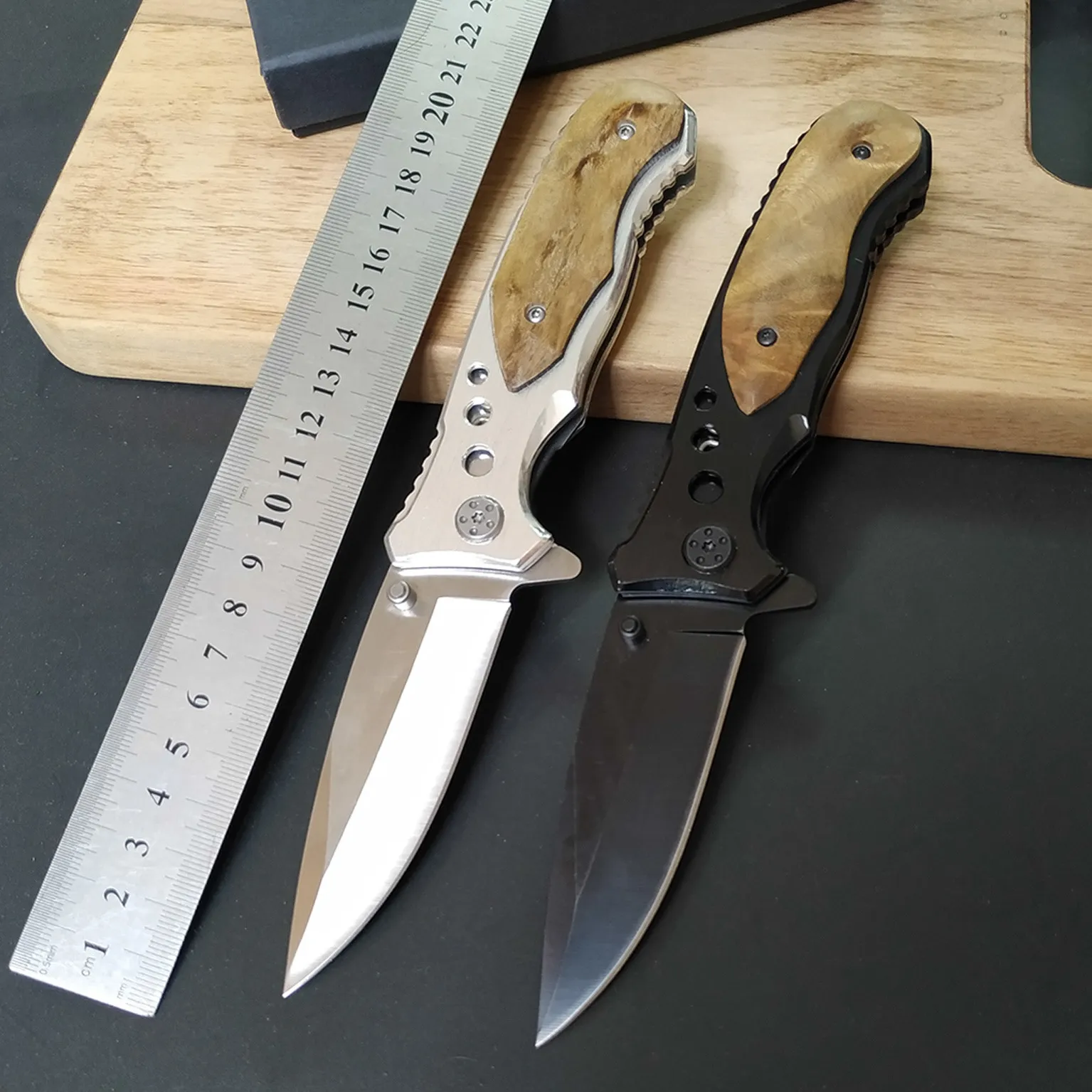 Kieszane nożem kempingowe noża łowieckie drewniane noże ze stali nierdzewnej noża noża przetrwania taktyczne noże