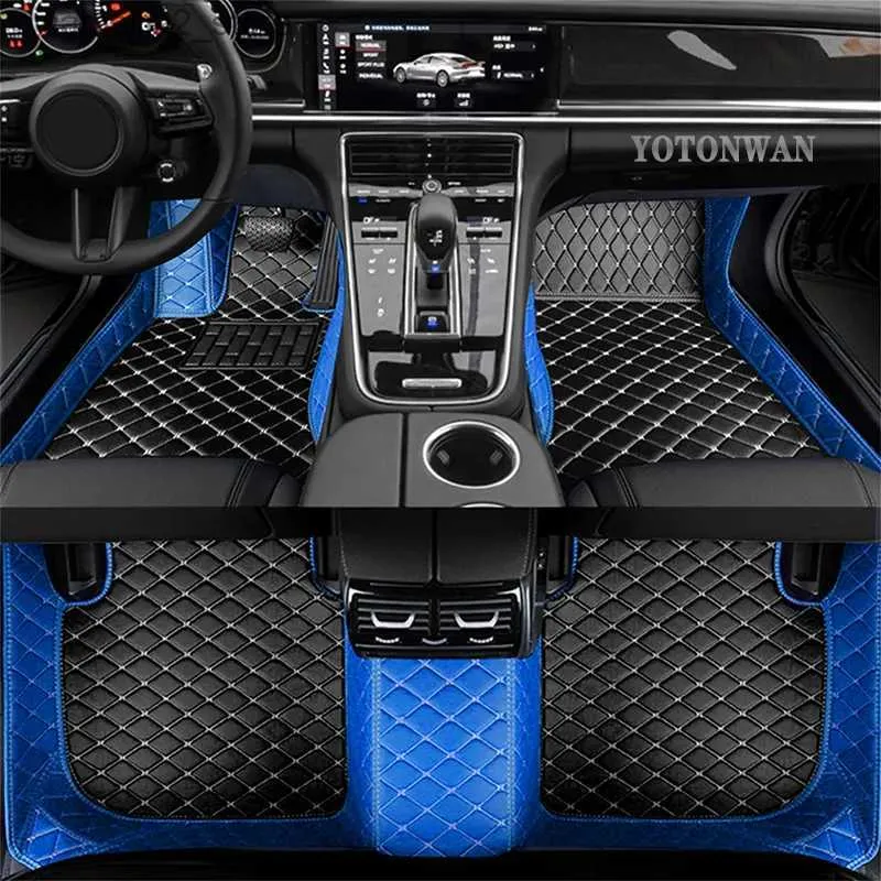 Tapis de sol Tapis YOTONWAN couleur tapis de sol de voiture en cuir personnalisé 100 pour Mitsubishi tous les modèles Asx Outlander Lancer 10 Pajero Sport Auto accessoires Q231012