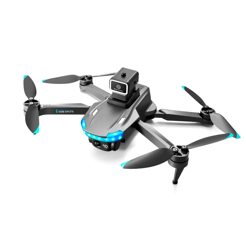 S138 Drone 4K Doppia Fotocamera Grandangolare Evitamento Ostacoli Posizionamento Brushless RC Drone Pieghevole Quadcopter Giocattolo