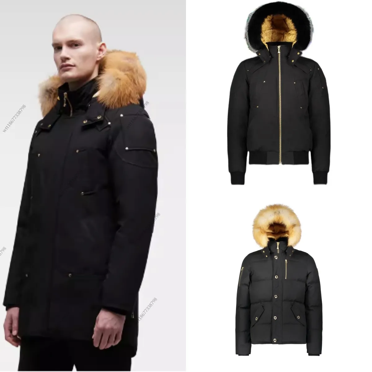 23SS Casual Mens Moose Winter Puffer Clothes Down Cappeggio Jacket Classic golden Parka Coats for Mens Womens Apparel Thick Windbreaker Designer Hooded knuckels