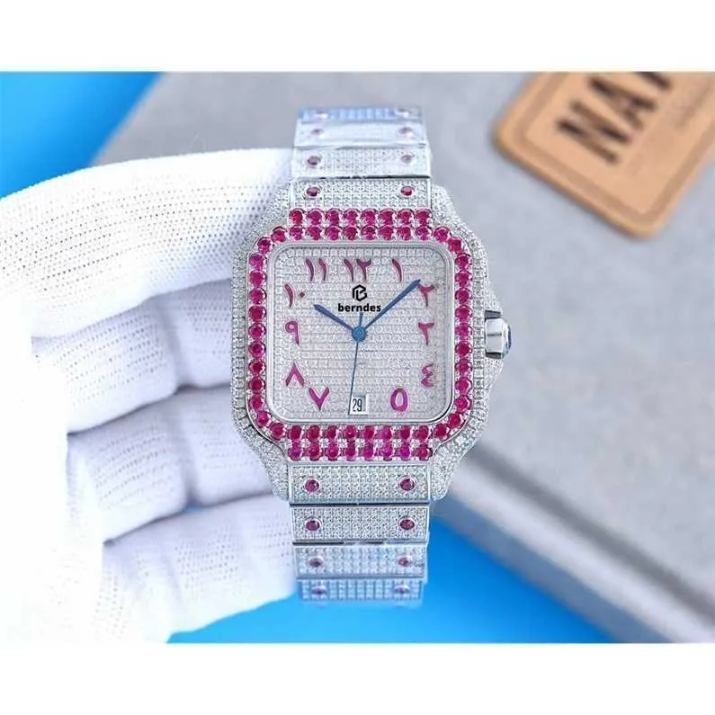 Montre de luxe homme le ciel de diamant brillant partout éblouissant jamais super