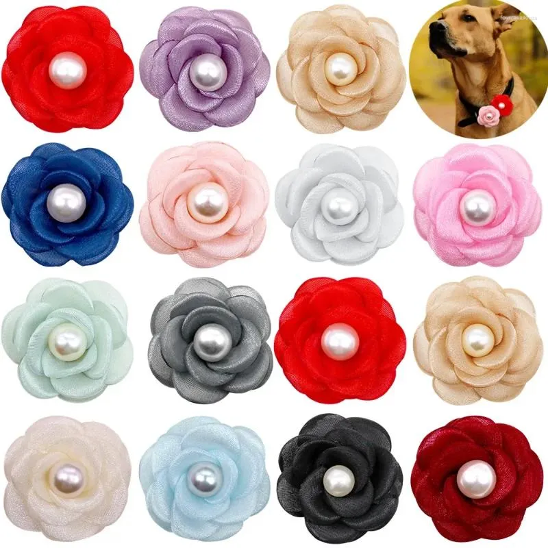 Dog Apparel Pet Bowtie Grooming Bowties Wholesale Flower Products Accessories Small For Collar Pearl Dogs Supplier